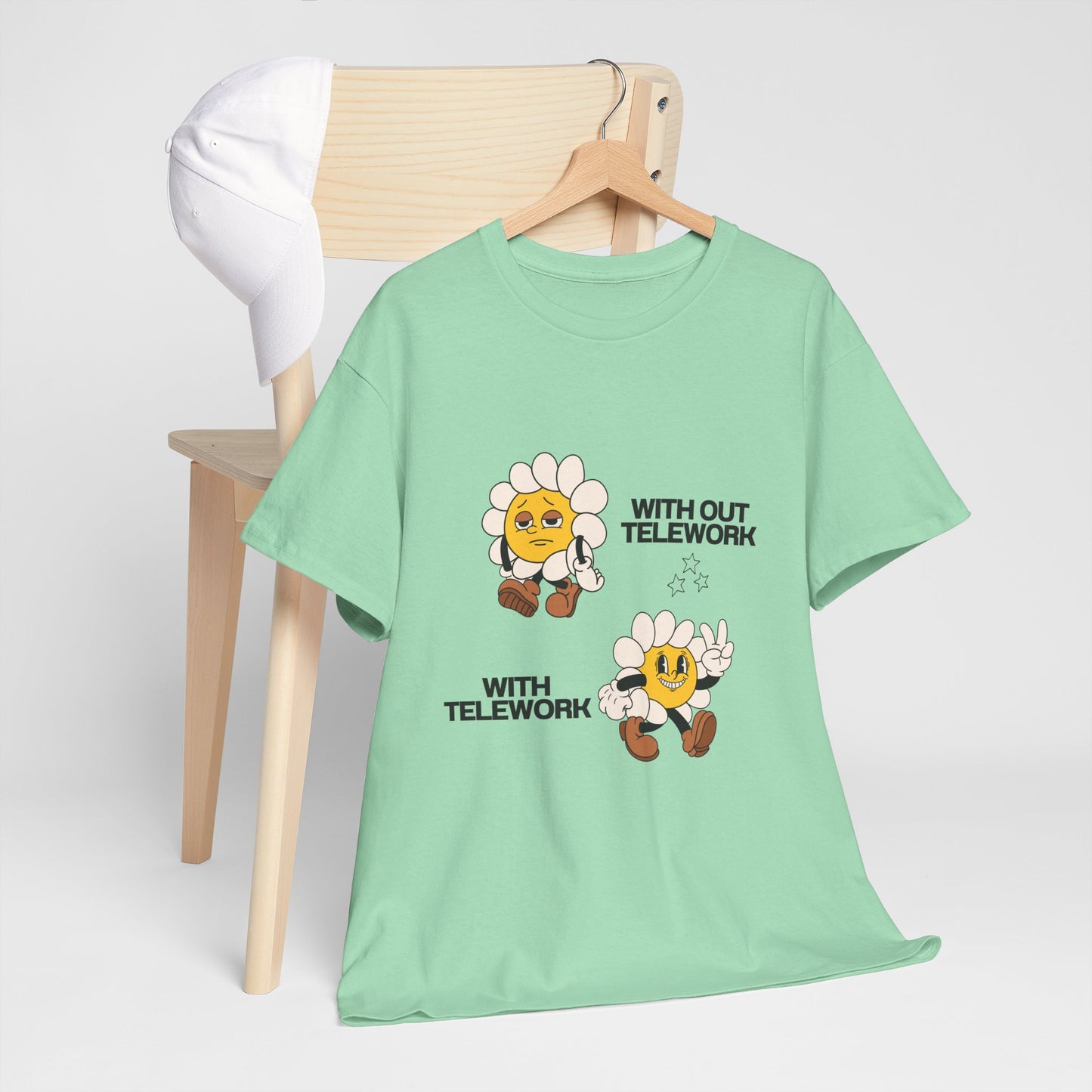 Funny Telework Unisex Heavy Cotton Tee