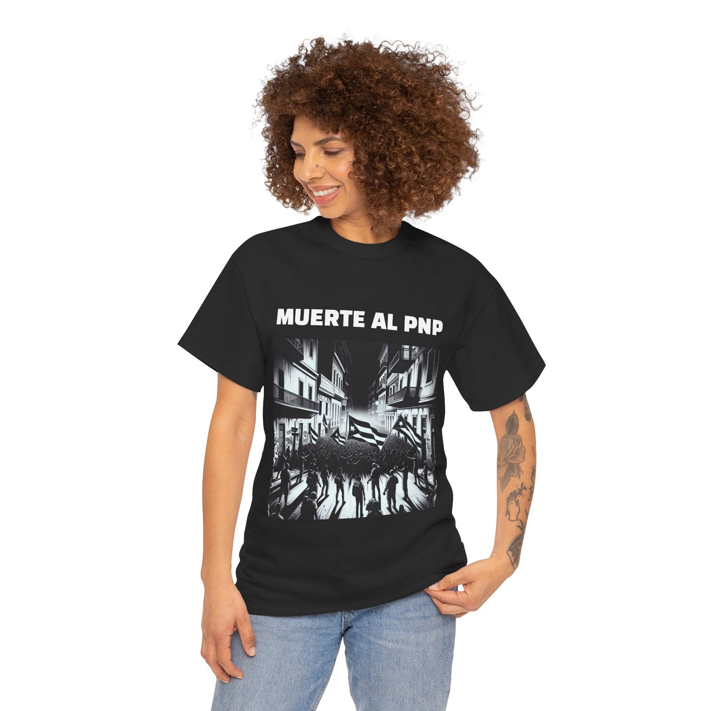 Muerte al PNP Shirt Protest Unisex Heavy Cotton Tee - by Troya