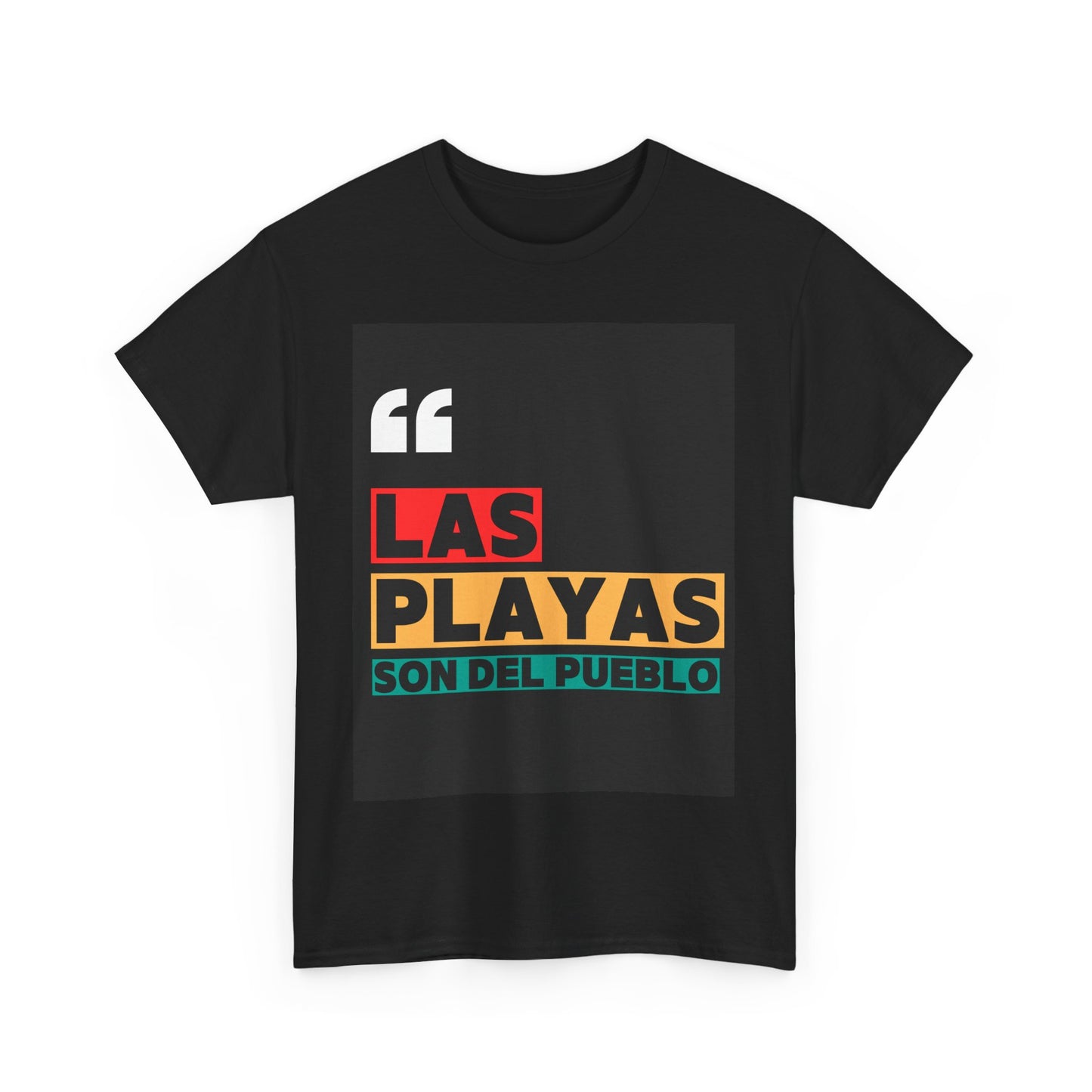 Las Playas Son Del Pueblo Unisex Heavy Cotton Tee Graphic Tee - by Troya