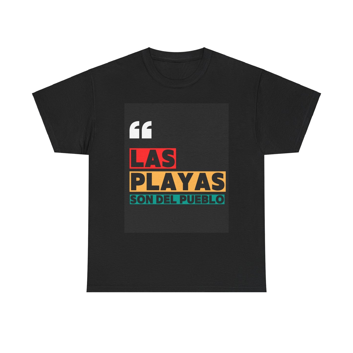 Las Playas Son Del Pueblo Unisex Heavy Cotton Tee Graphic Tee - by Troya