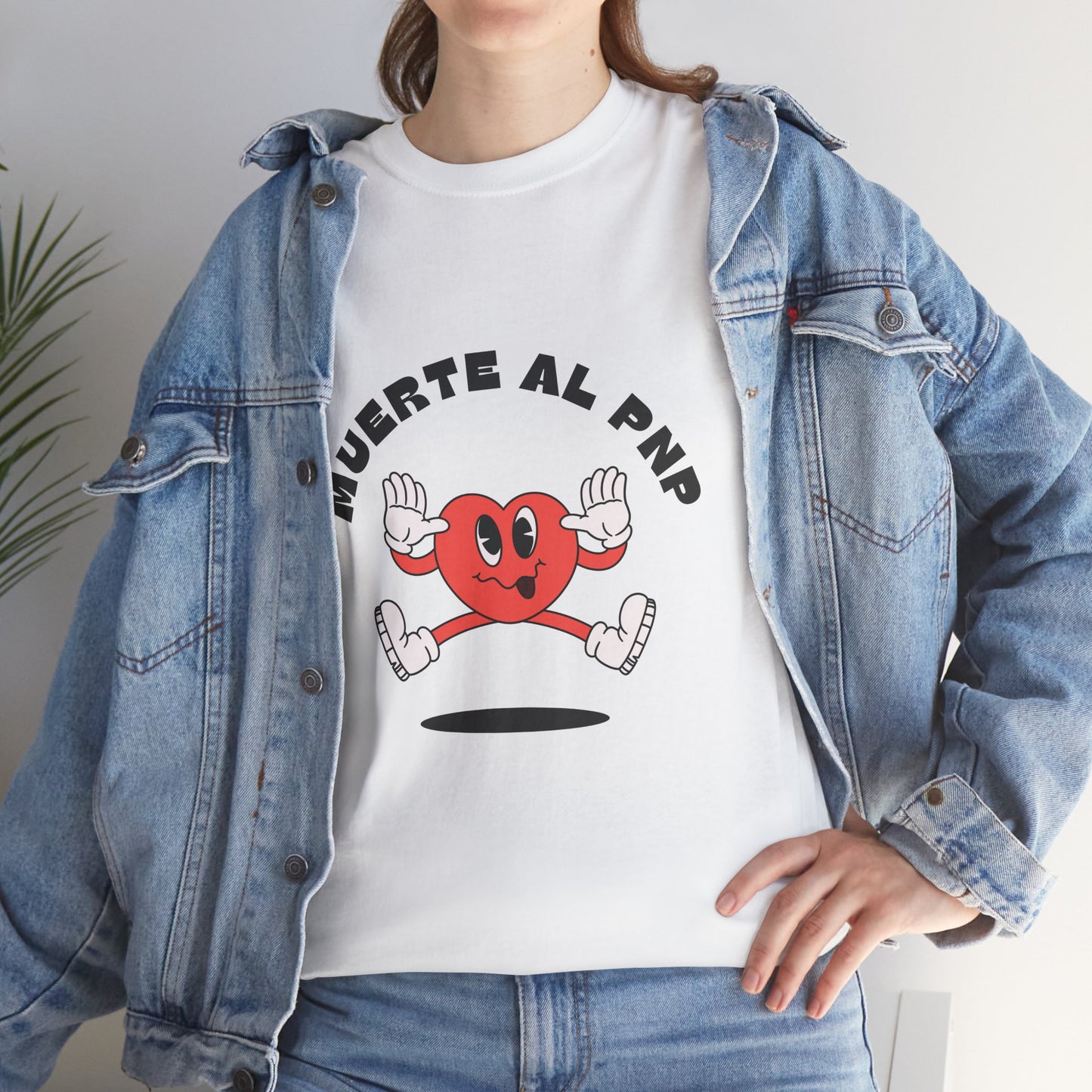 Muerte Al PNP Unisex Heavy Cotton Tee - Funny Heart Design T-Shirt -by Troya