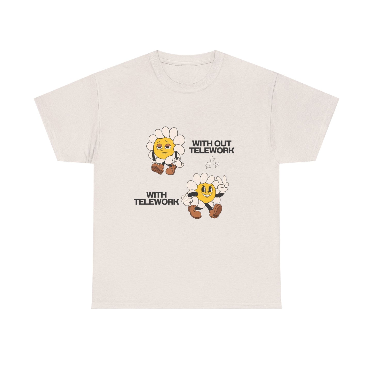 Funny Telework Unisex Heavy Cotton Tee