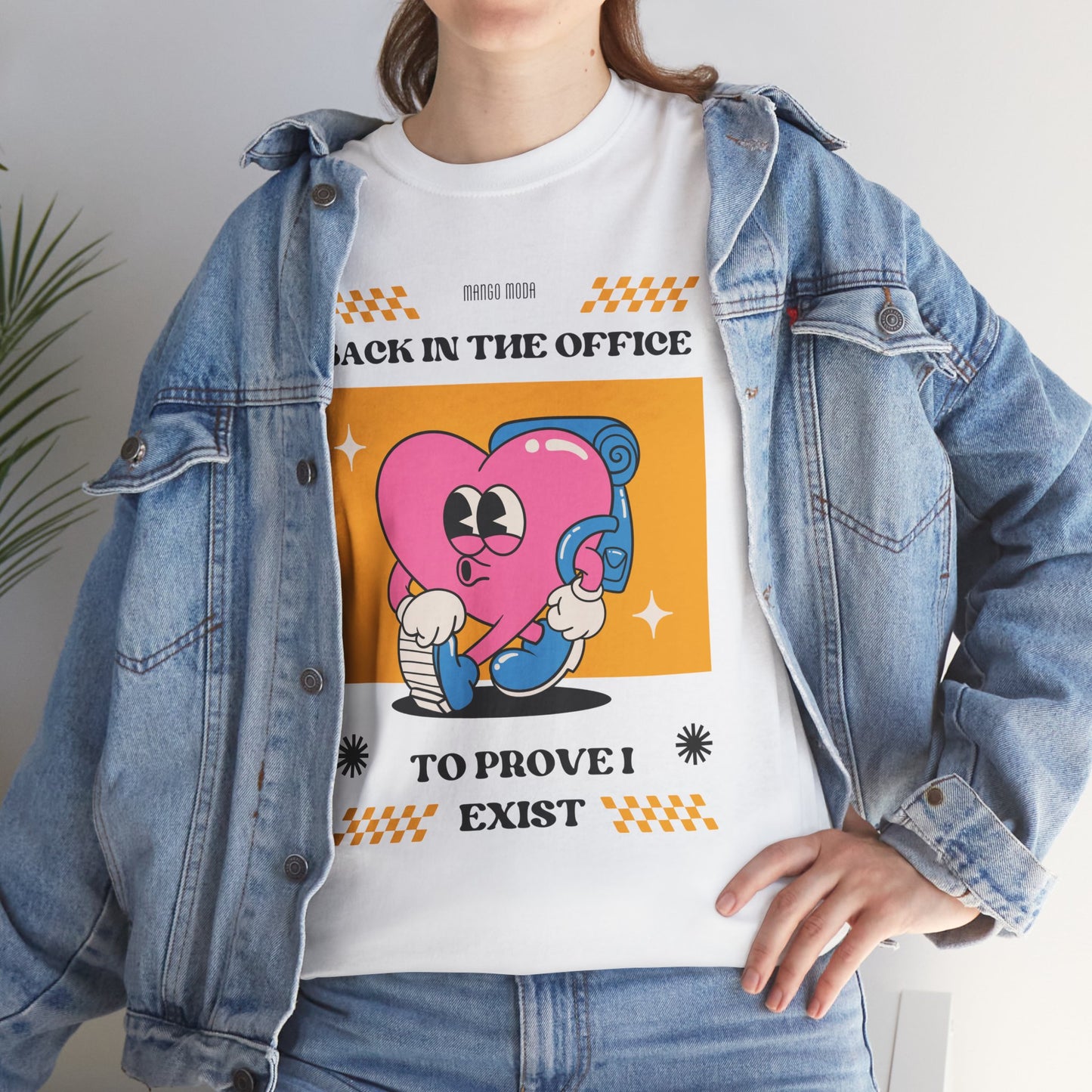 Funny Unisex Heavy Cotton Tee - ‘Back in the Office to Prove I Exist’