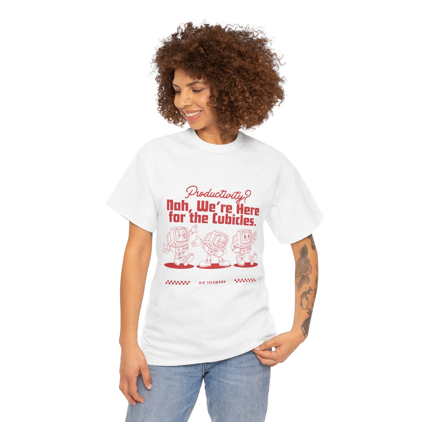 Funny Productivity Unisex Heavy Cotton Tee for Office Workers