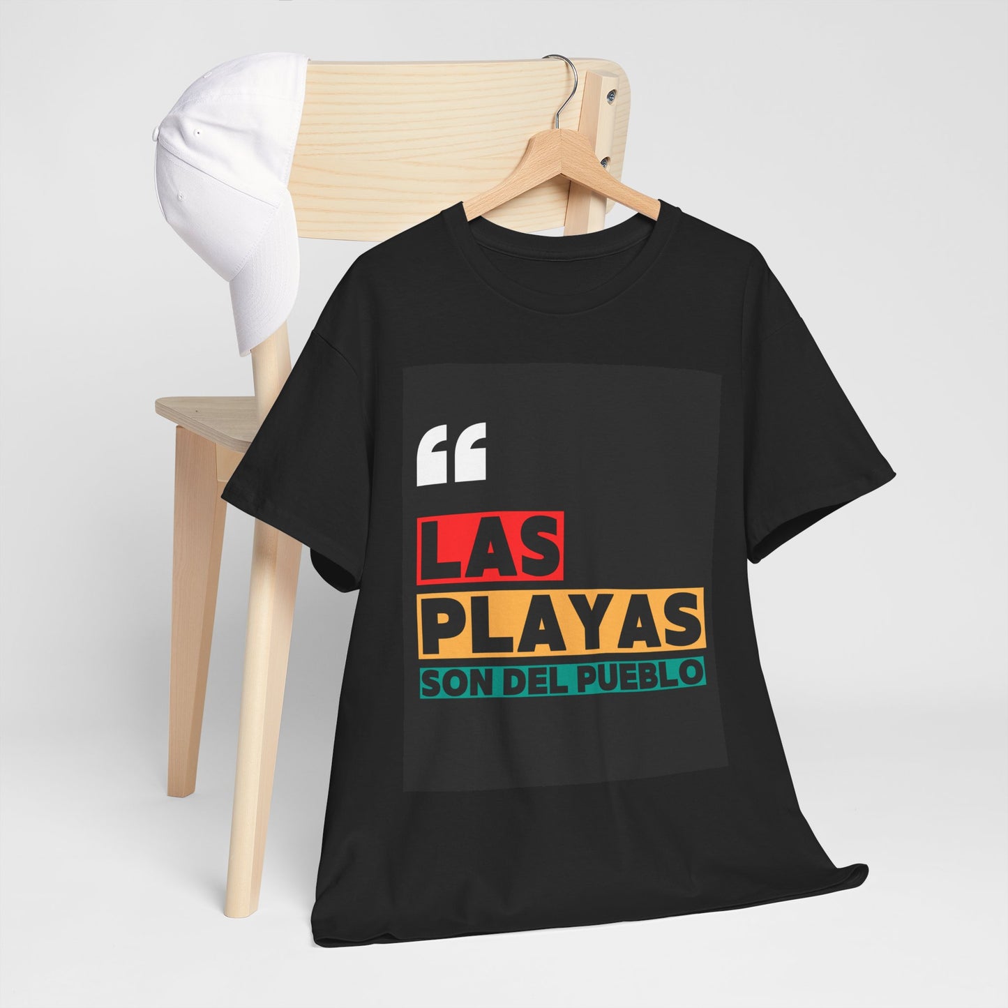 Las Playas Son Del Pueblo Unisex Heavy Cotton Tee Graphic Tee - by Troya