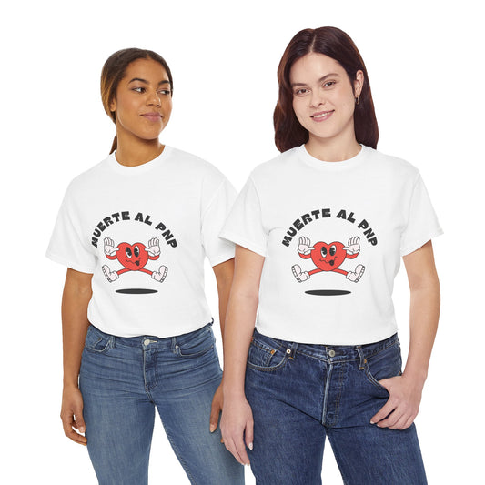 Muerte Al PNP Unisex Heavy Cotton Tee - Funny Heart Design T-Shirt -by Troya